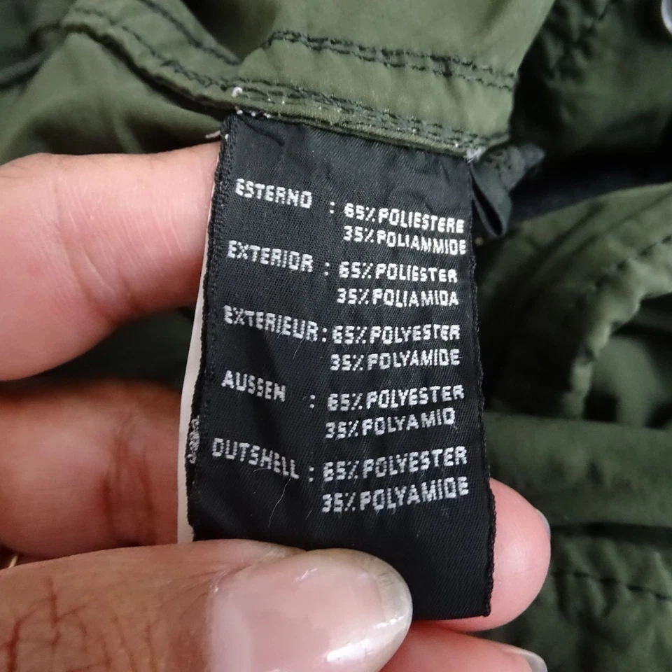 Vintage Alberto Aspesi Green Hooded Parka Utility Jacket Men Size L 46" Full Zip - Image 4 of 4