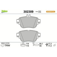 Valeo 302309 Bremsbelagsatz FüR Mercedes Benz E Klasse Cls W213 S213 C238 A238