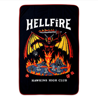 Culturefly Stranger Things Hellfire Club 56'' x 40'' Throw Blanket NWt D&D Hawkins