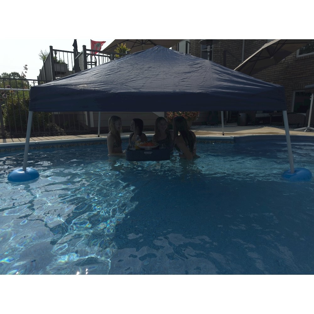 Floating Pool Canopy Pop Up Gazebo Canopy, Steel-Aluminum Frame Floating Tent