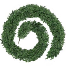 9 FT Christmas Cedar Garland - Thick Real Touch Pine Garland - Realistic Cypr...