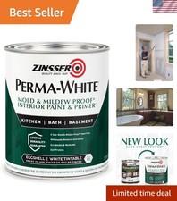 Waterproof Mold and Mildew Resistant Interior Paint - 31.5 oz, Eggshell White 0.89 per fl oz