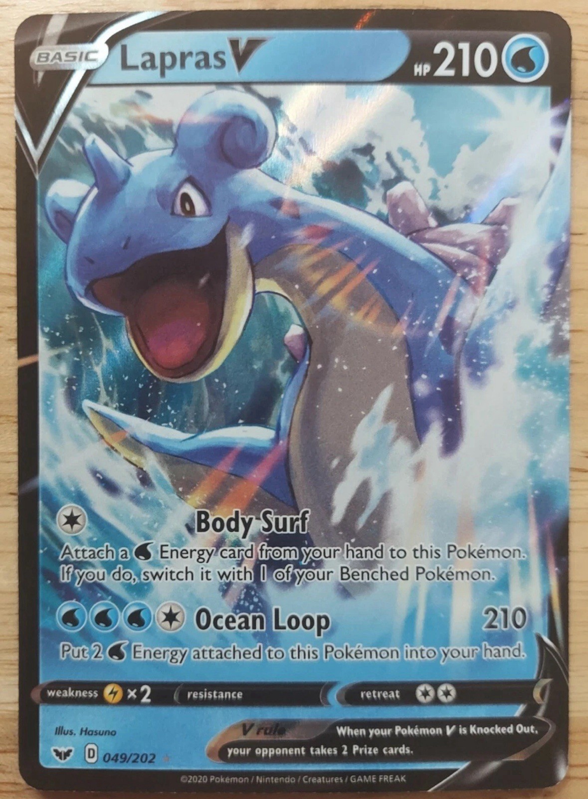 Lapras V 49/202 - Pokémon Sword & Shield Base - Near Mint - Pokémon TCG