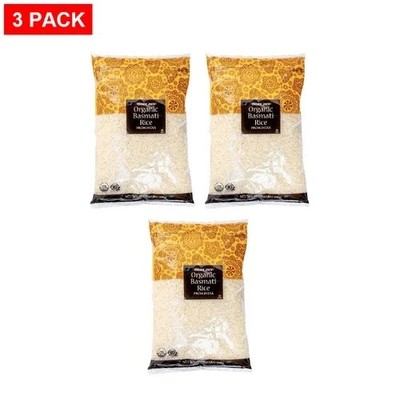 3X Pack Organic Basmati Rice 32oz  2 pounds each bag