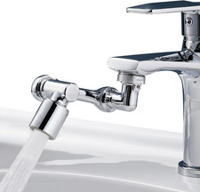 1080 Swivel Faucet Extender, Sink Water Faucet Aerator Extension in Brass, Swive