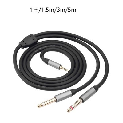 Durability Stereo Auxiliary Cable 3.5mm To 6.35mm Plugs For Home Theater Studio