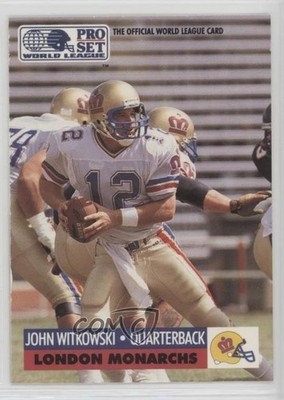 1991 Pro Set WLAF Inserts John Witkowski #14 1k3