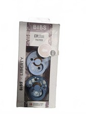BIBS x Liberty Colour Pacifier Set - Dusty Blue Mix, Size 1