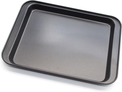 Nonstick Cookie Baking Sheet 9.5''x7'' Square Iron Pan for Cake Bread Meat
