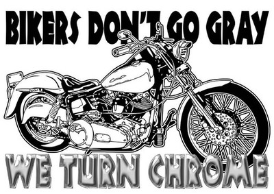 Bikers don't go grau - Bügelbild T-Shirt Transfers - A5 & A4