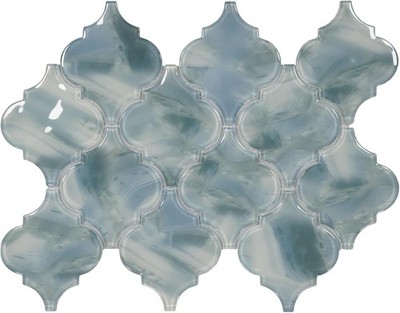 5 Sheets Arabesque Porcelain Tile for Kitchen Backsplash