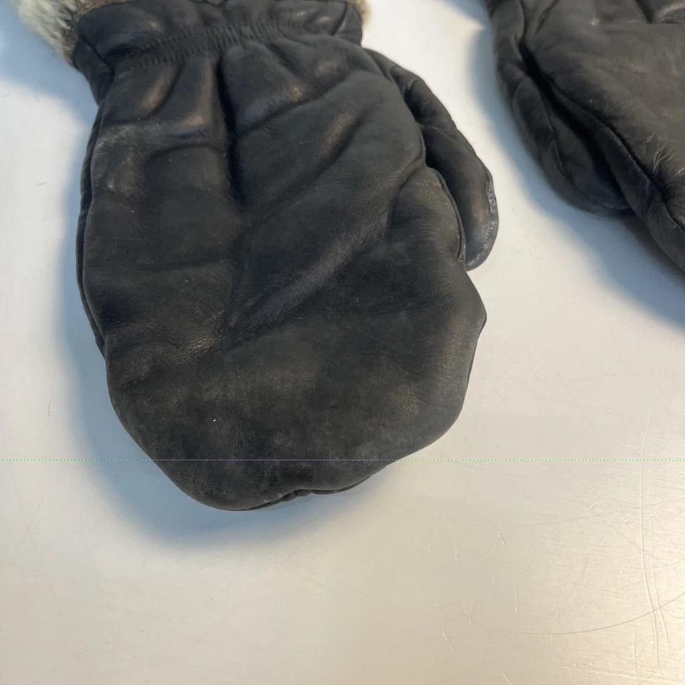 Luvas de couro vintage Wolverine estilo manopla com zíper talão - Imagem 4 de 4