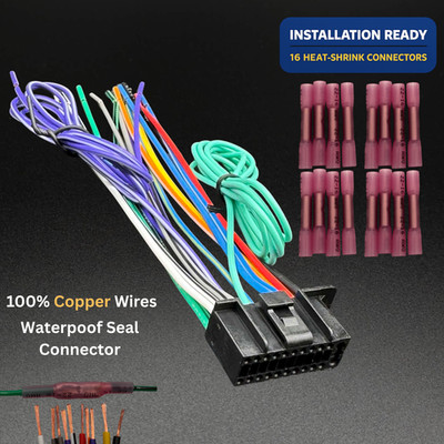 POWER WIRE HARNESS FOR KENWOOD DNX-994S DNX994S KIT WITH CONNECTORS