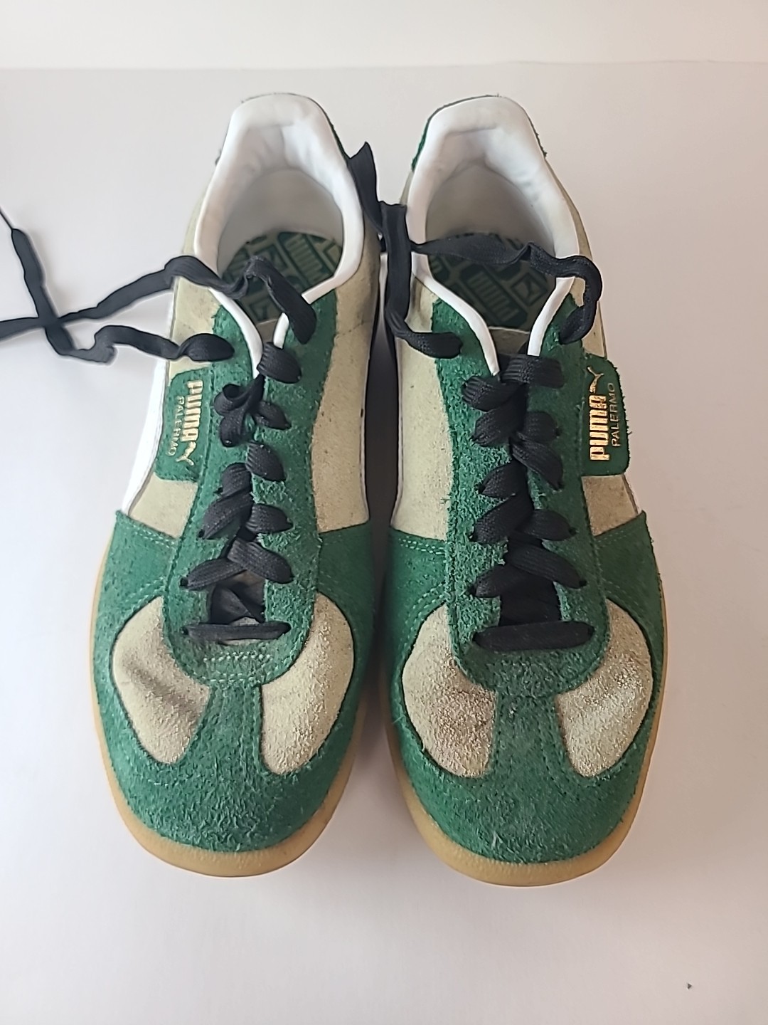 PUMA Palermo Suede Shoes Sneakers Pistachio Green Gum Size Women's 9 thumbnail 4