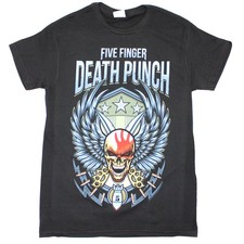Men's Five Finger Death Punch Wingshield 2018 Tour Cities T-shirt Small black