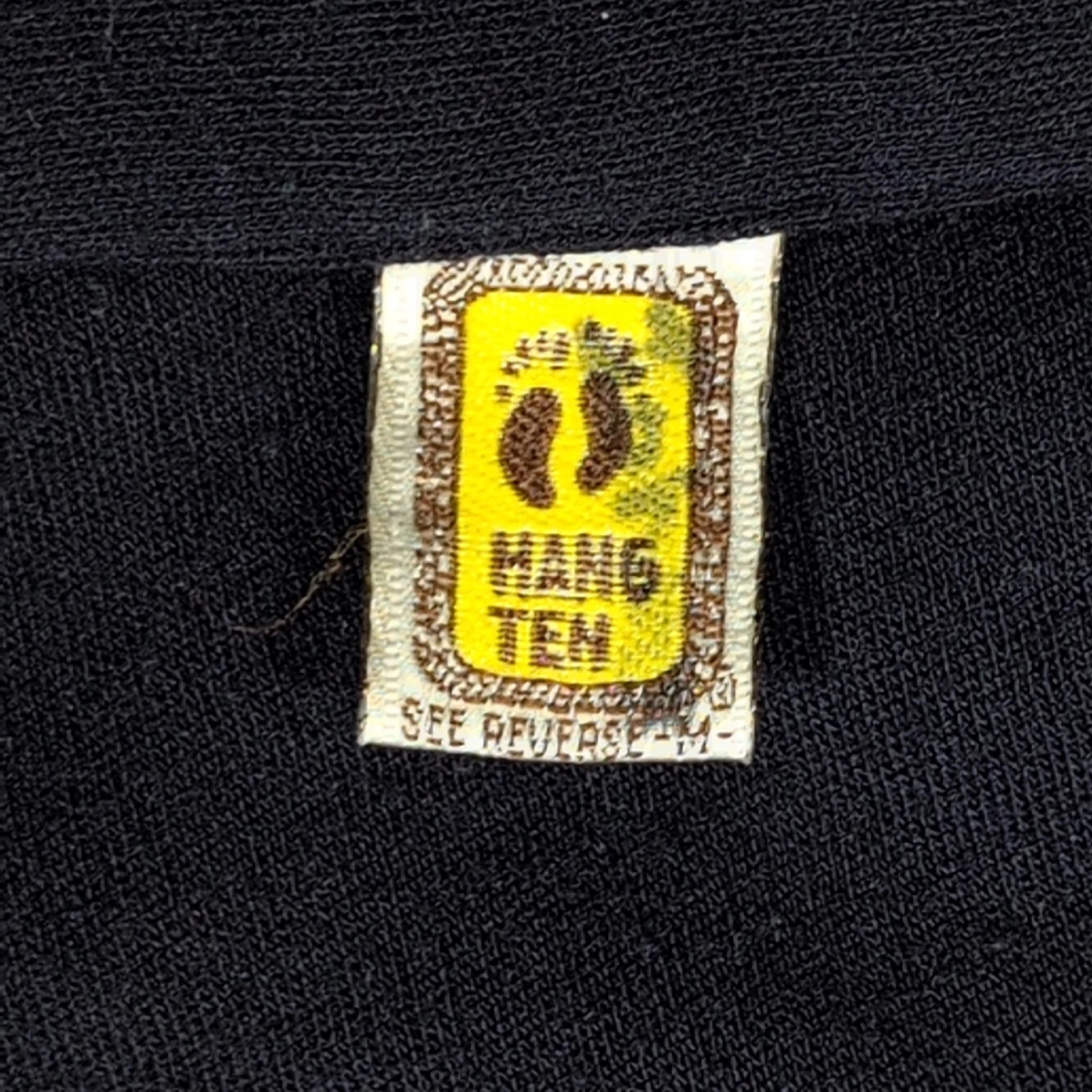 VTG Hang Ten Track Jacket Sweater Men's M Navy Blue Striped Knit Zip EUC