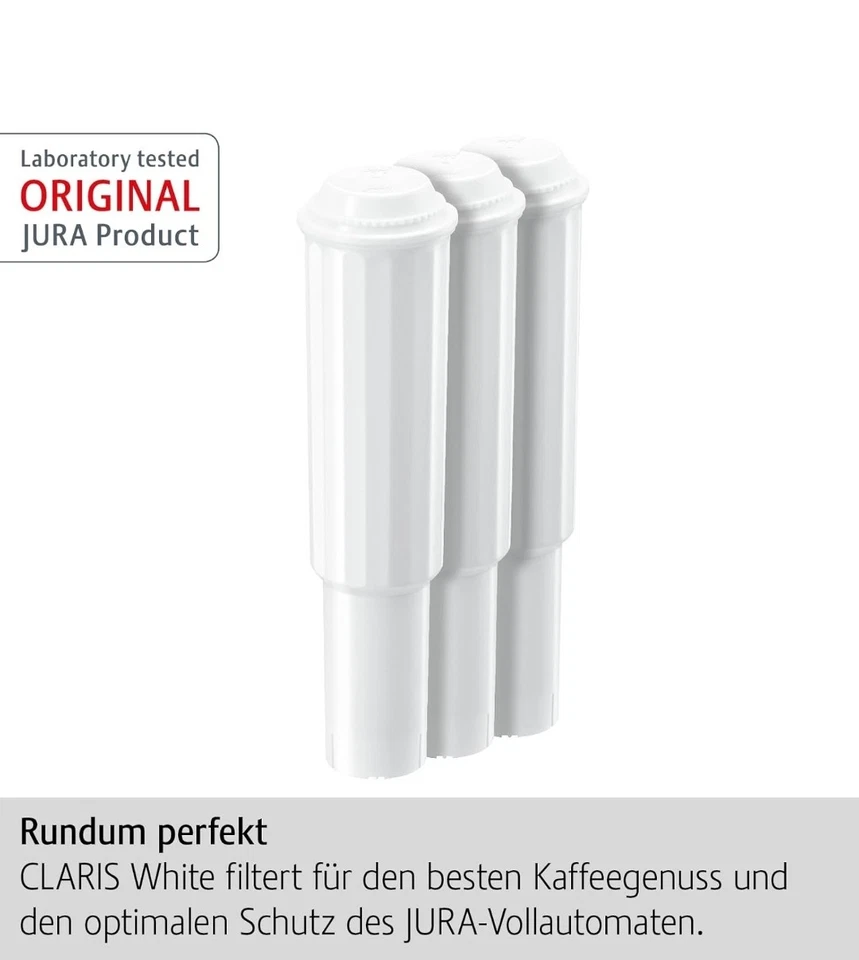 Paquete de 3 cartuchos de filtro originales JURA Claris blancos Foto 2 de 4
