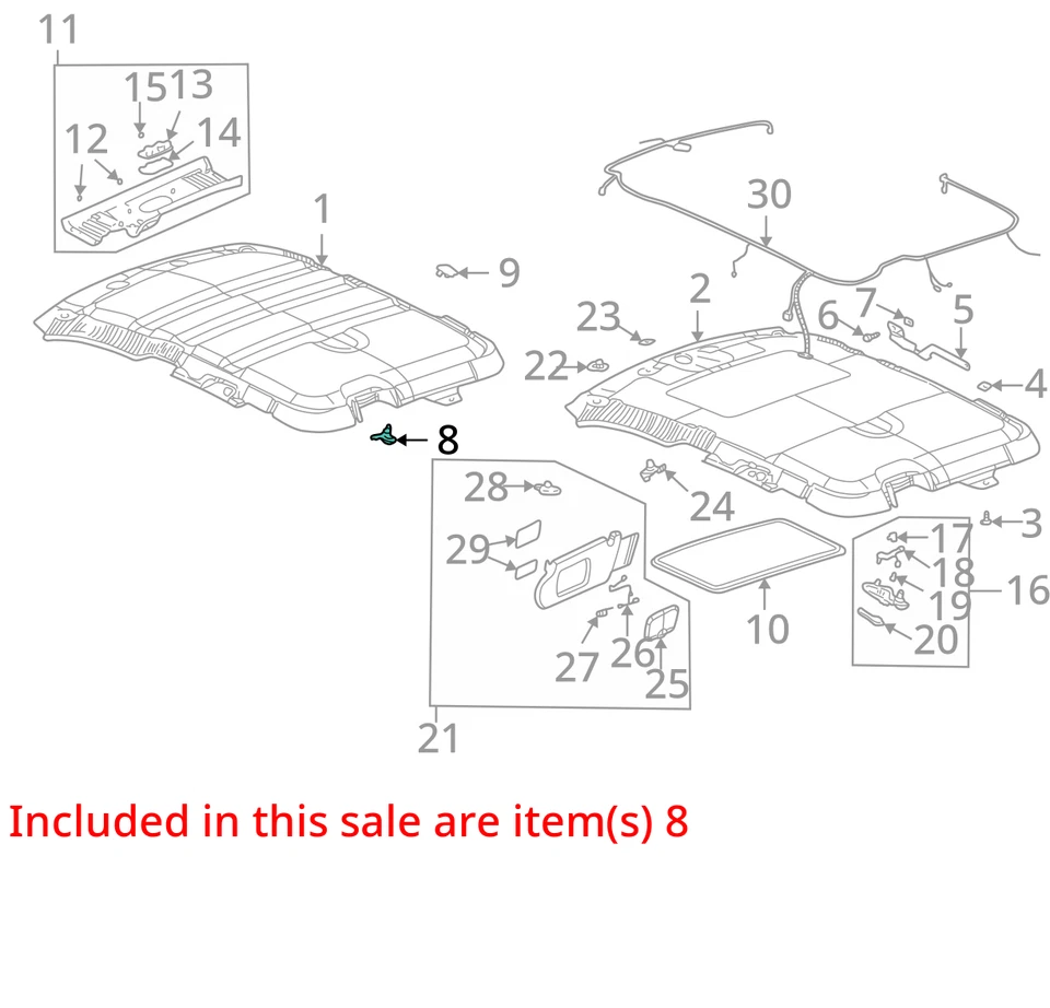 ADEQUADO PARA 2003-2004 PONTIAC AZTEK MOLDURA QTR UPR CASACO GANCHO 10348200 - NOVO FABRICANTE DE EQUIPAMENTO ORIGINAL - Imagem 2 de 3