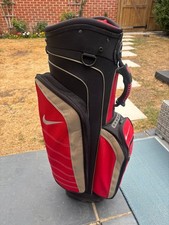 Nike Slingshot II Golf Cart Bag 14-Way Divider Red Black Trolley Bag