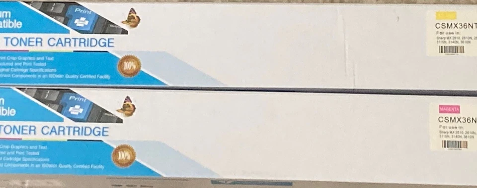 Laser Toner Cartridge Yellow And Magenta Cartridges Sharp MX - Image 3 of 4