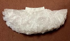 Shimmering White Organza Square Dance Petticoat Crinoline BBT Sissy Closet 17"