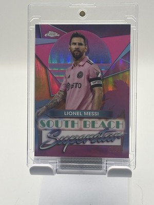 2024 Topps Chrome Mls - South Beach Superstar Lionel Messi #SB-6 Pink Refractor