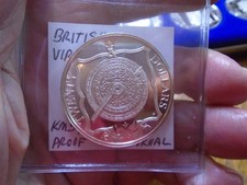 1985 British Virgin Islands $20 Silver Treasure Coins Of The Caribbean KM54