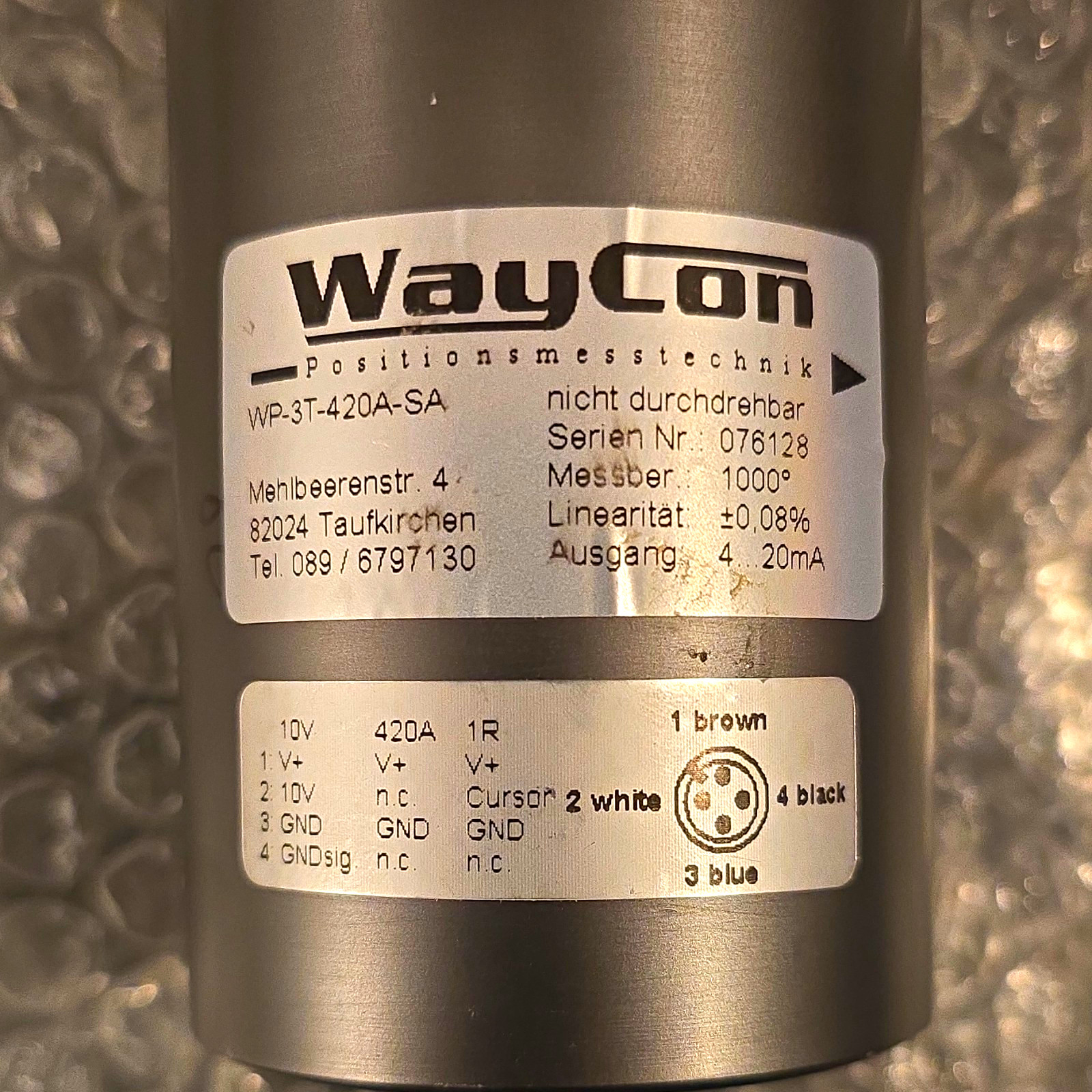 WayCon Absolute Rotary Encoder Analog 4-20mA Shielded DC Shaft Connector