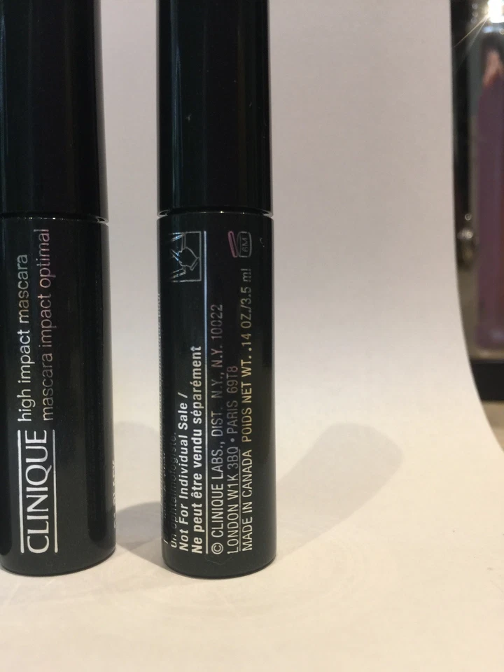 6x Clinique High Impact MASCARA Negro .14oz NUEVO FRESCO - Paquete de 6 Foto 2 de 4