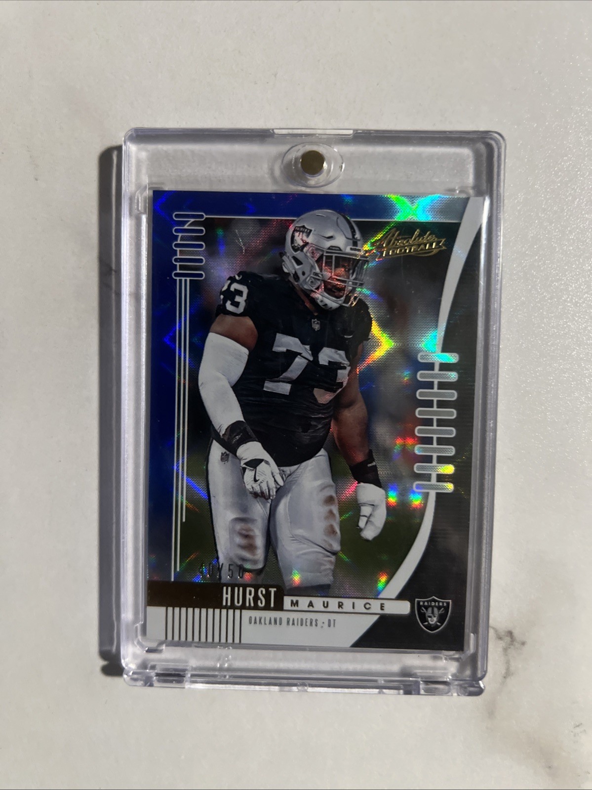 2019 Panini Absolute - Maurice Hurst #50 Blue Diamonds /50