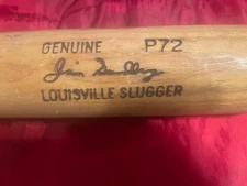 Jim Sundberg Texas Rangers game-used cracked broken bat