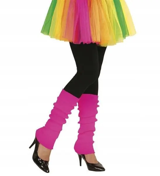 8003558058266 Getry podkolanwki kolanwki neon rowe lata 80 Widmann 4190₽