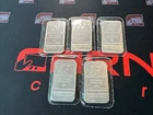 (5) Bar Lot Vintage 1 Troy Oz .999 Fine Silver National Refiners Sealed 5oz