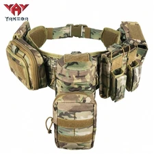 YAKEDA Outdoor Hunting Camouflage Cummerbund Tactical Belt With Multiple Pouches