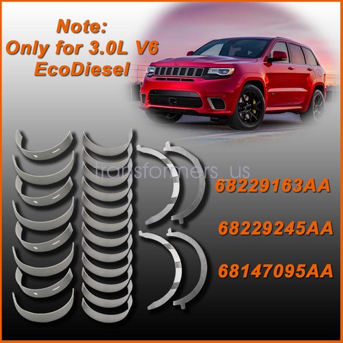 For 2014-2018 Ram 1500 Jeep WK2 3.0 EcoDiesel Crankshaft Thrust Con Rod Bearings - Picture 2 of 13