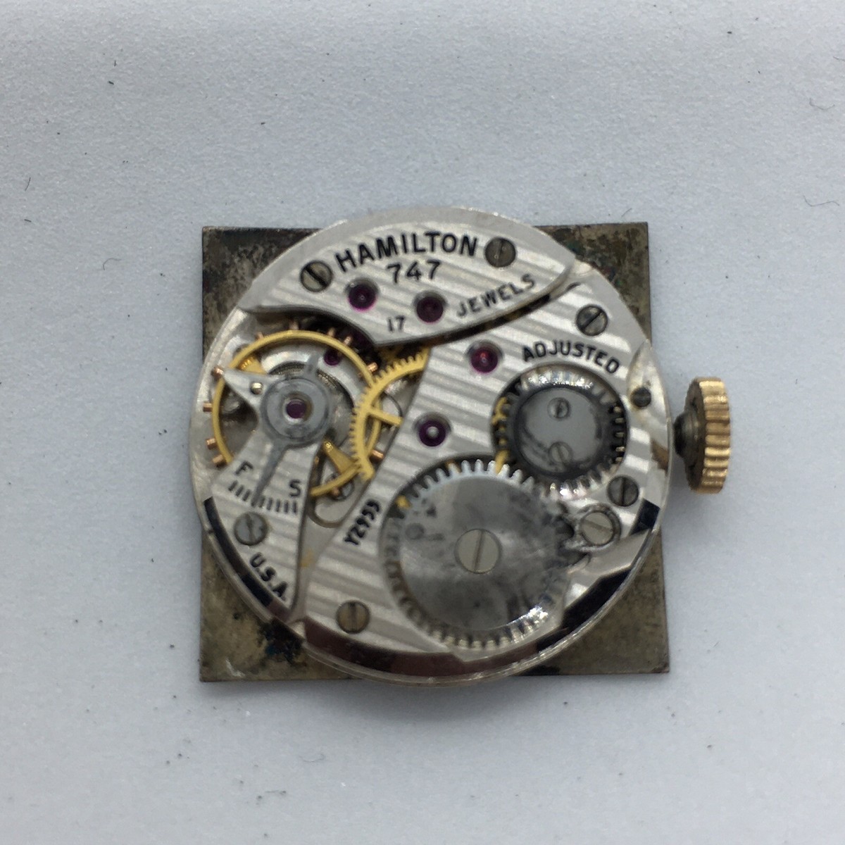 Montre Vintage Hamilton à Remontage Manuel - Cadran Or 14 Carats, Années 1940, Unisexe