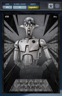 Topps Star Wars Card Trader 2024 Radiant Black Professor Huyang Legendary 25cc