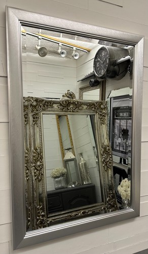 Mirror X LARGE Silver Framed Elegant Contemporary Simple Wall Mirror RICHMOND - Picture 5 of 6