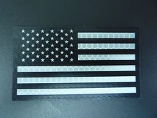 FWD USA BLACK AND REFLECT solasX 2ND PATCH 3.5"X2" WITH VELCRO® BRAND FASTENER