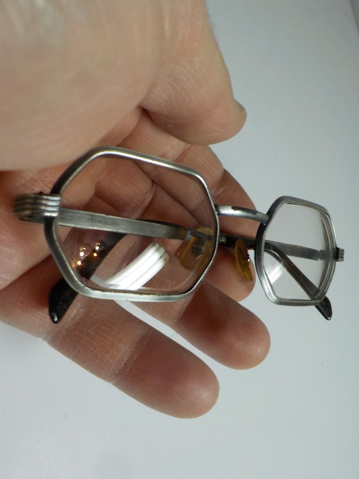 Vintage Hexagonal Victory Glasses Frames Art Deco - image 3