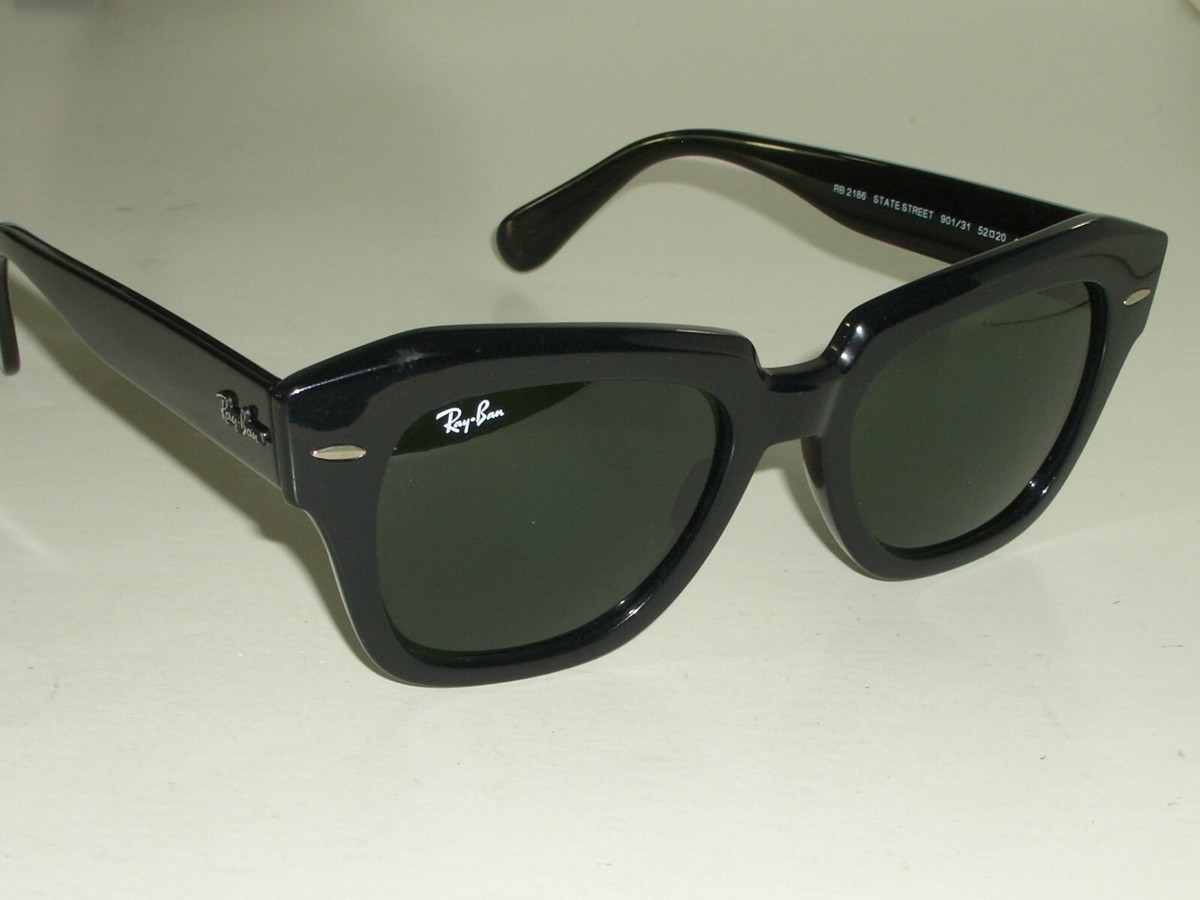 RAY BAN RB2186 STATE STREET 52[]20 145 SHINY BLK TRADITIONAL  display picture 2