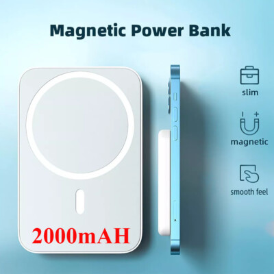 20000mAh Magnetic Power Bank Wireless Battery Pack For iPhone 16/15/14/12 Series