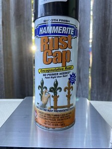 Hammerite Rust Cap Smooth Finish Black Spray Paint Used 12 Oz