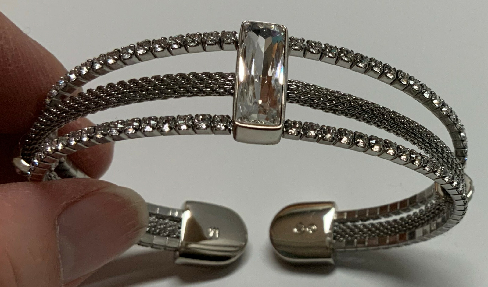 Swarovski Bracelet Triple Split Openwork Cuff M M… - image 8