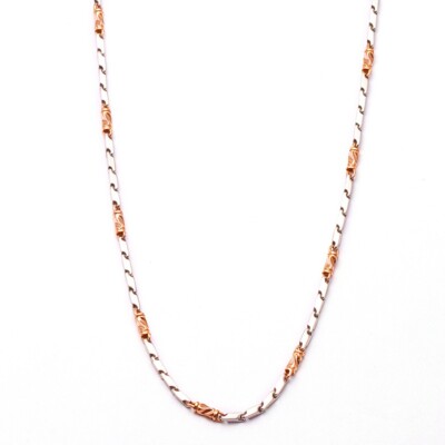 Platinum Rose Gold Chain Length 21 Inches Weight Gram