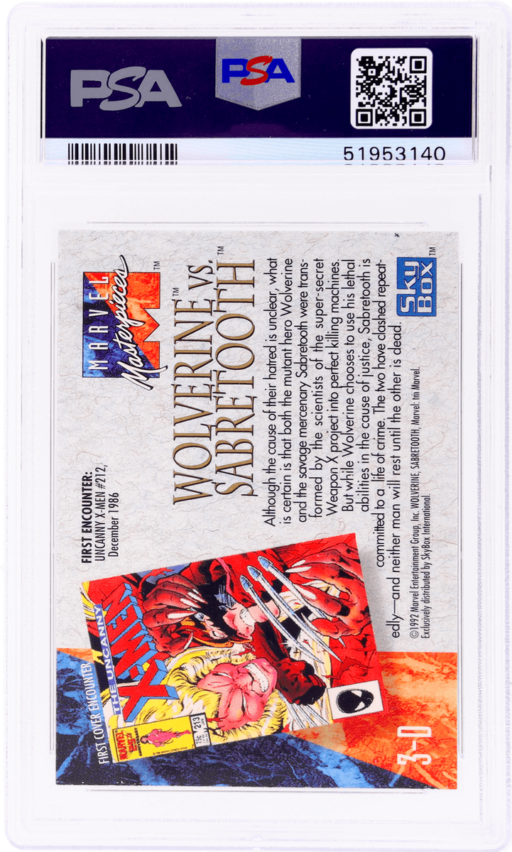 1992 Marvel Masterpieces Wolverine Vs. Sabretooth Battle Spectra