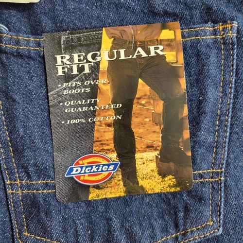 Dickies Regular Fit 5 Pocket Work Blue Jeans Mens 46 X 32 - Picture 9 of 13