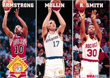 1993 GOLDEN STATE WARRIORS NBA Card CHRIS MULLIN Hoops League Leaders