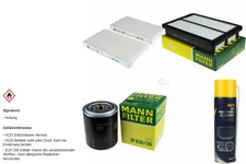 MANN FILTER Paket MANNOL Klimareiniger für Hyundai H-1 Travel TQ 2.5 CRDi MANN FILTER Paket MANNOL Klimareiniger für Hyundai H-1 Travel TQ 2.5 CRDi