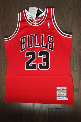 100 Authentic Michael Jordan Mitchell Ness 97 98 Bulls Jersey Size